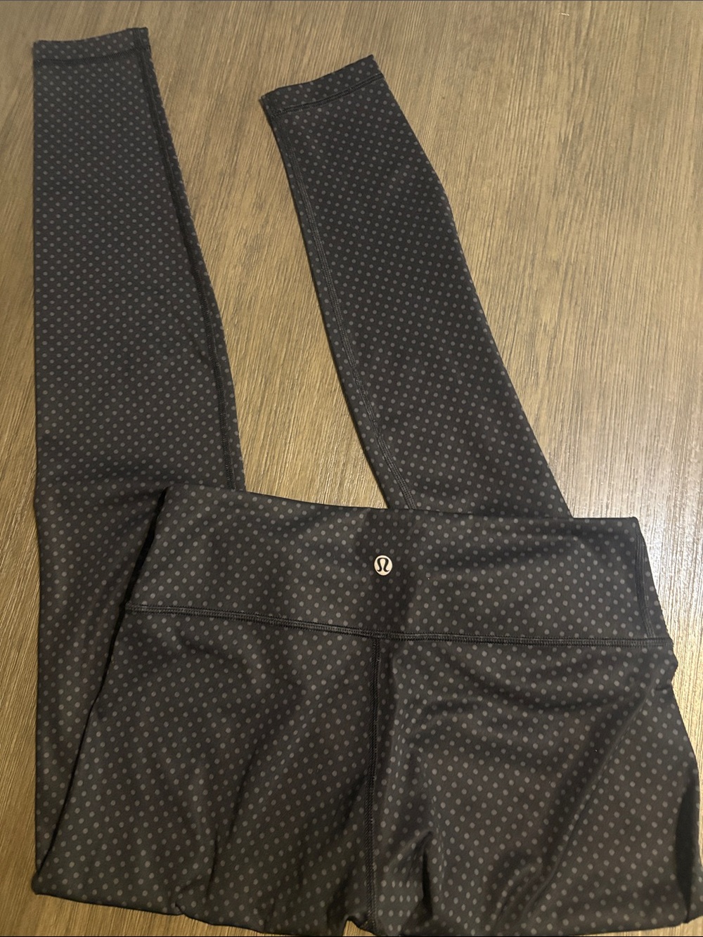 lululemon athletica Black Dotted Leggings